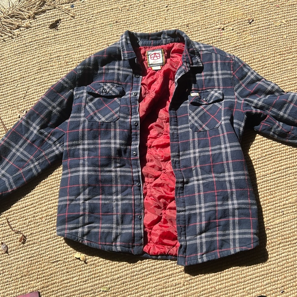 RVCA men’s flannel jacket XL